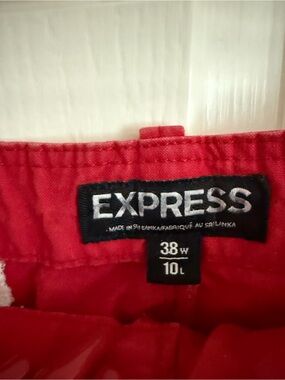 Express Red Waistband Shorts